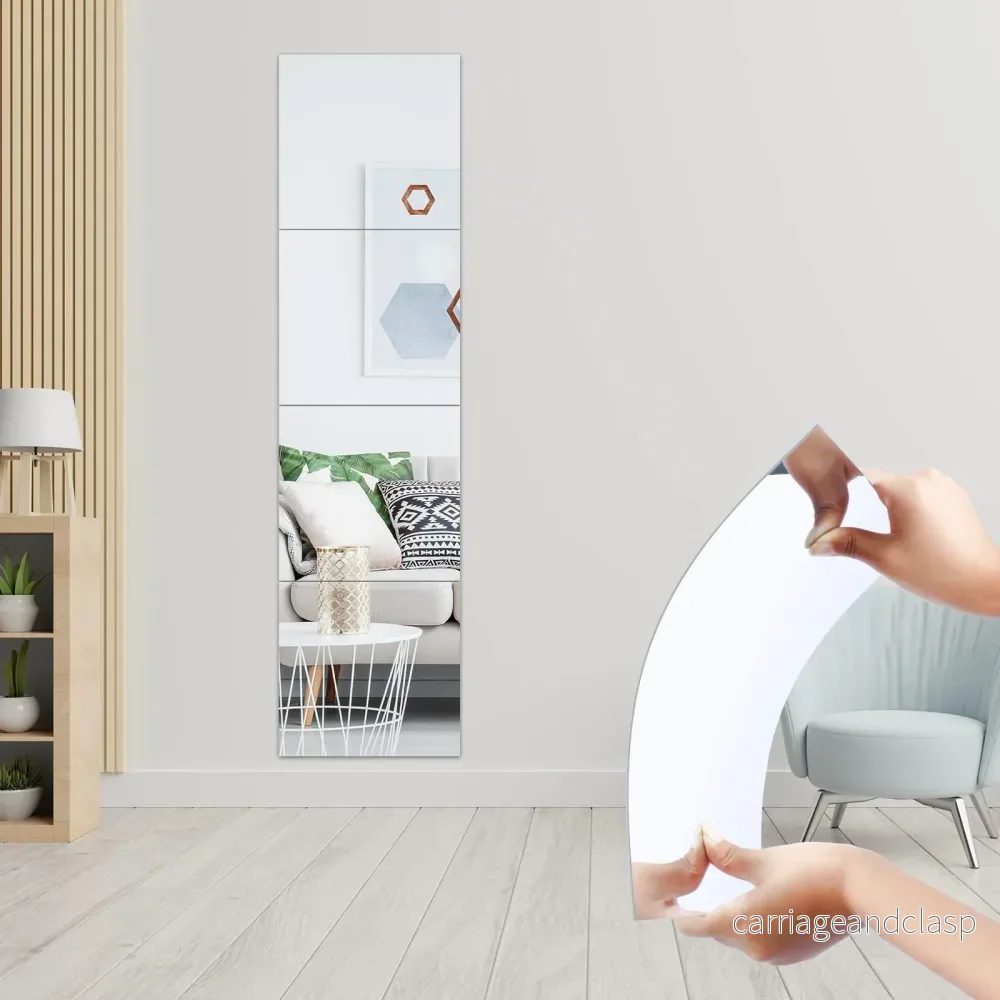 3D Självhäftande DIY Spegelväggdekor | Veska - Bild 2