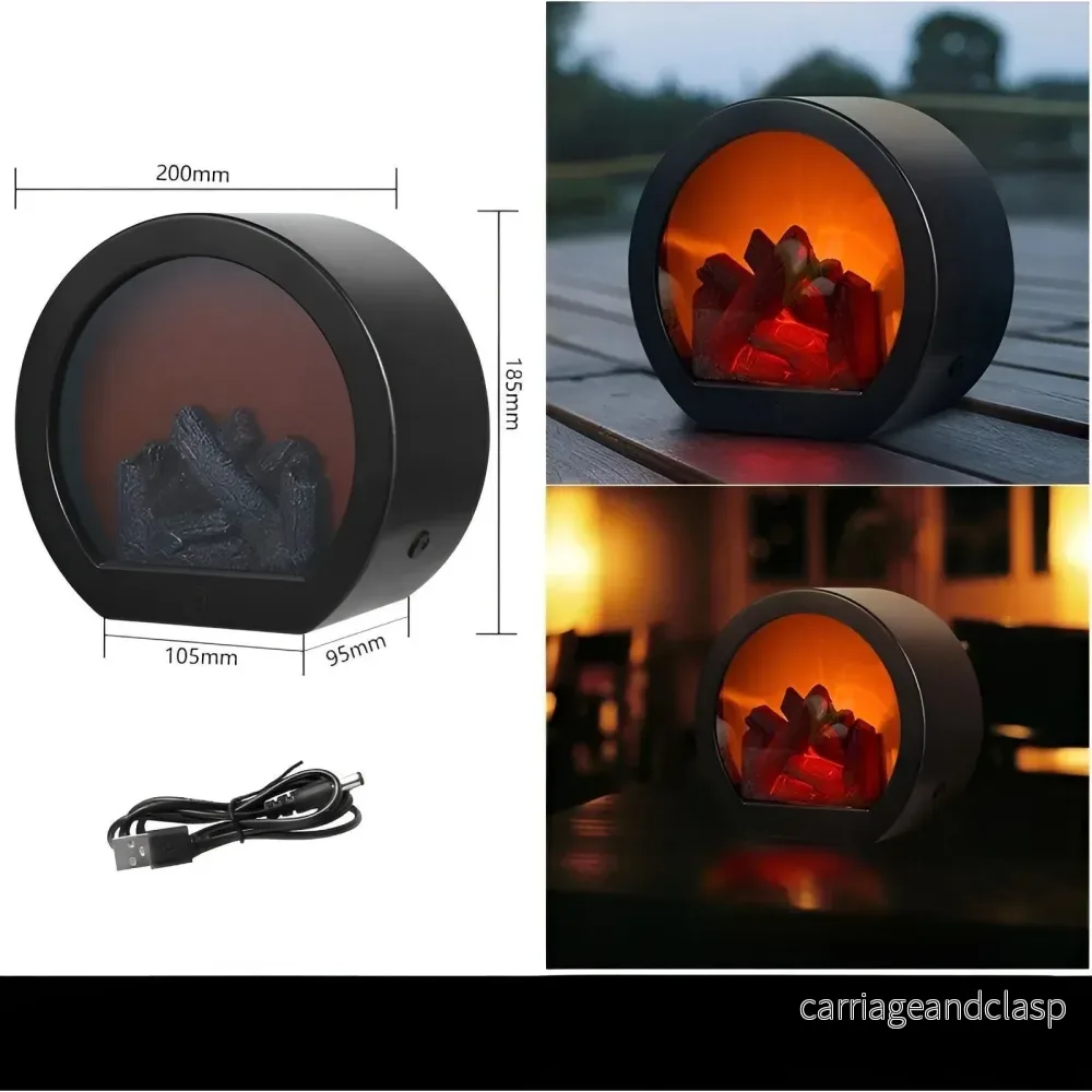 RadiantFlame LED-lampa – Realistisk flammande bordsampel för mysig atmosfärbelysning | Veska - Bild 3