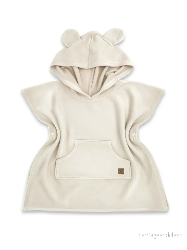 Trollefant Lyxig Badponcho – Bambumaterial, beige