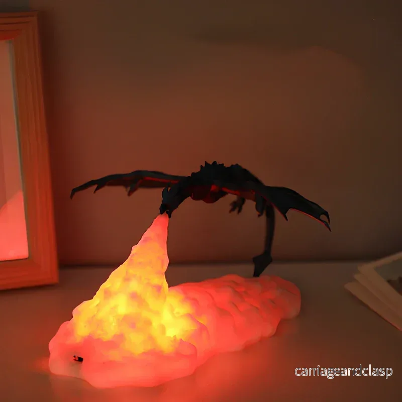 LED Fantasy Dragon Flame Table Lamp | Veska - Bild 2