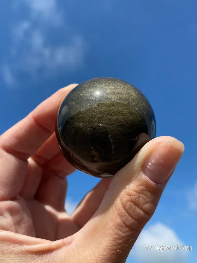 Guld Obsidianboll - Bild 3