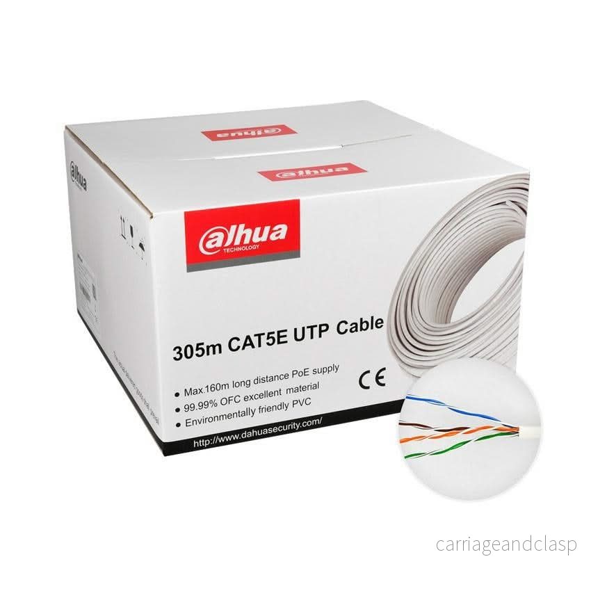 Dahua Nätverkskabel CAT5E UTP-kabel 305 mtr, 100% koppar, solida kärnor