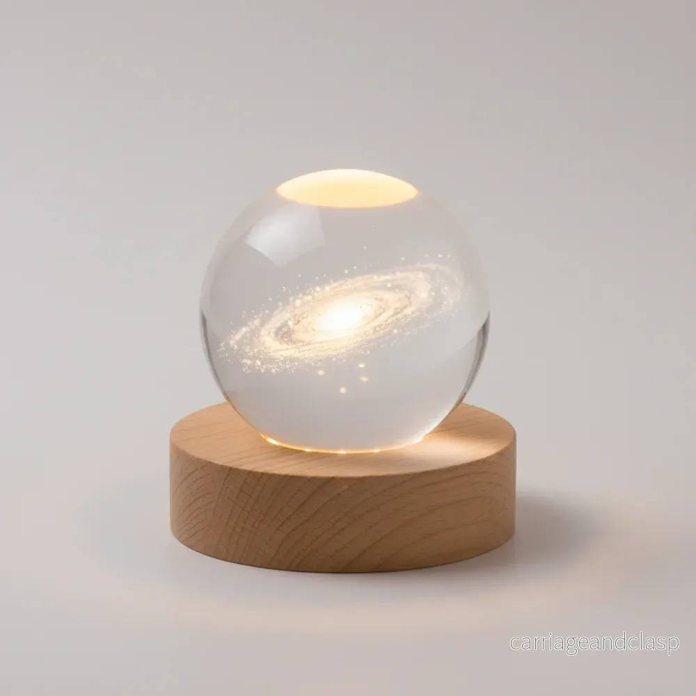 AstroGlobe 3D Lampa – Spherical Wooden Table Lamp with Warm LED Light and Planet Design | Veska - Bild 2