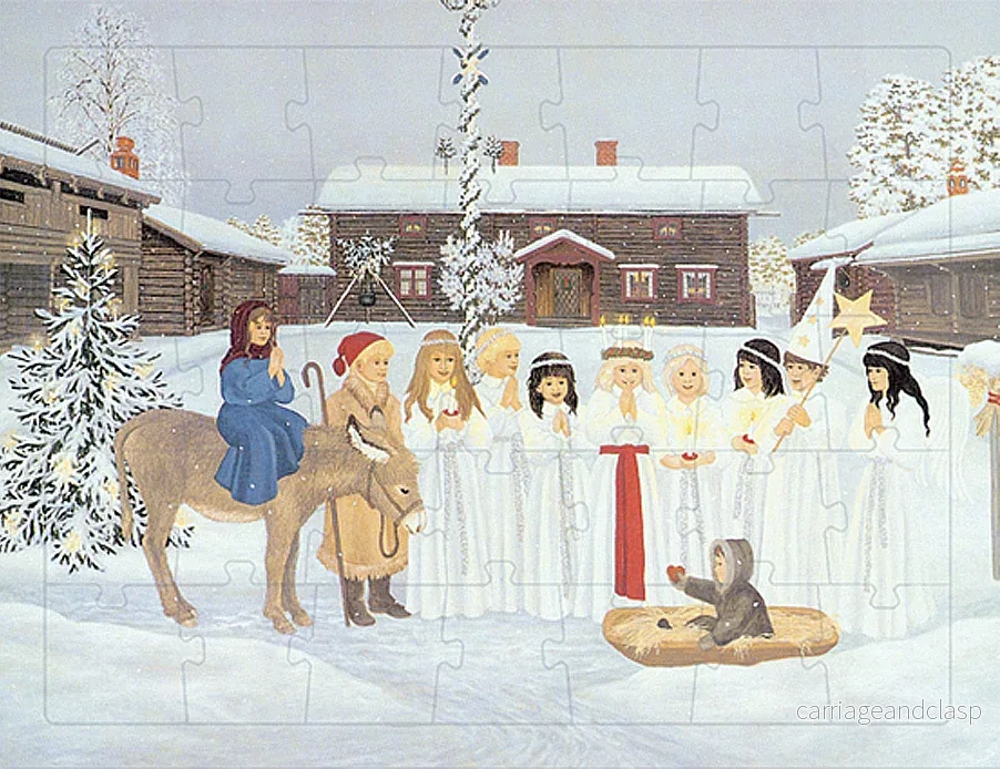 Erkers Marie Persson – Pussel – Barnens Lucia från Leksand i Dalarna Erkers Marie Persson – Pussel – Barnens Lucia från Leksand i Dalarna