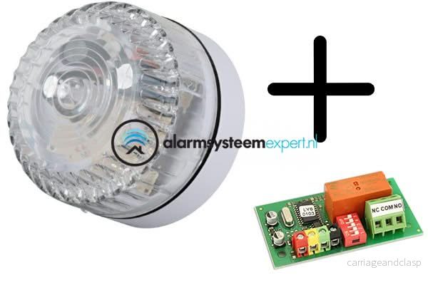 AlarmsystemExpert.co.uk Professionell blixtenhet, låg modell + JB-111N