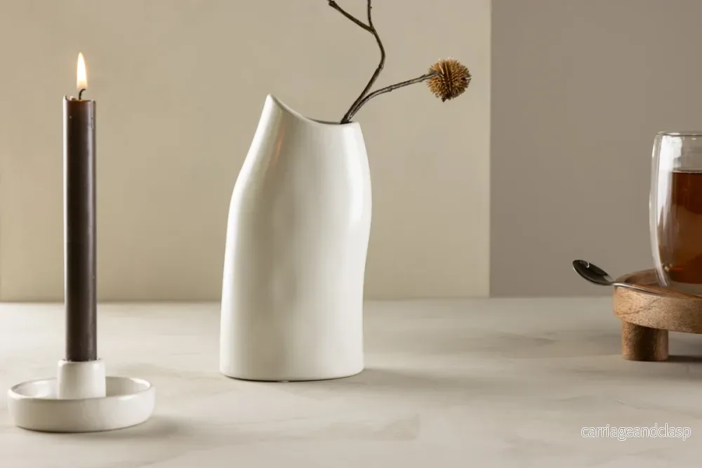 Ernst Vas 23x12x9cm Vit