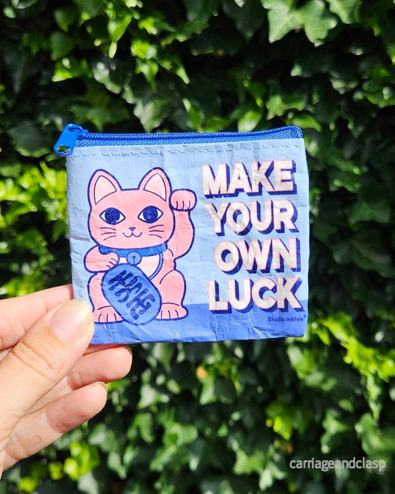 Maneki Neko mini plånbok – Lyckokatt i återvunnet material - Bild 2