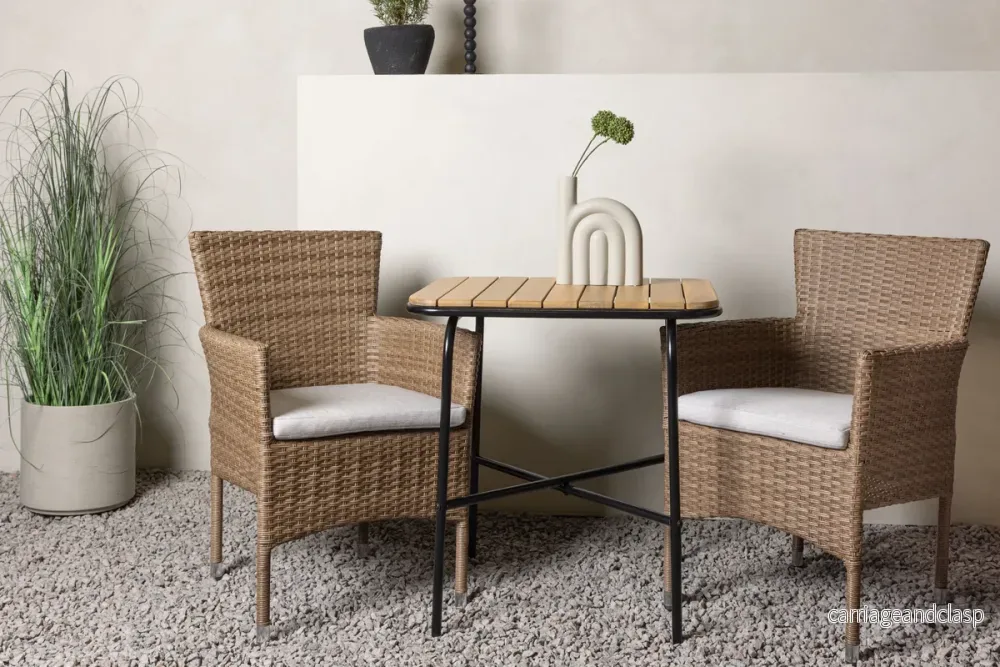 Malina & Holmbeck Matstolar Natur + Cafebord Natur