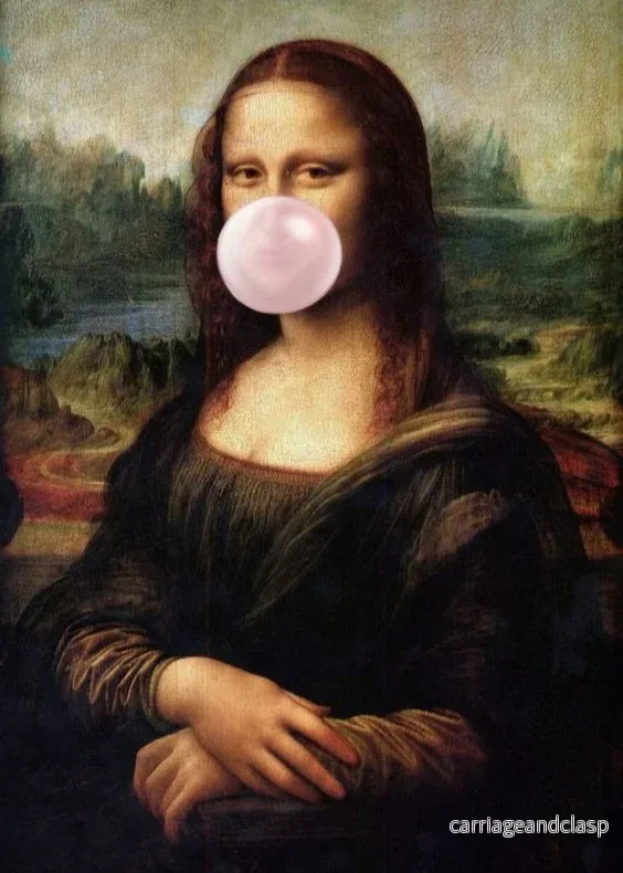 Mona Lisa med bubbelgum