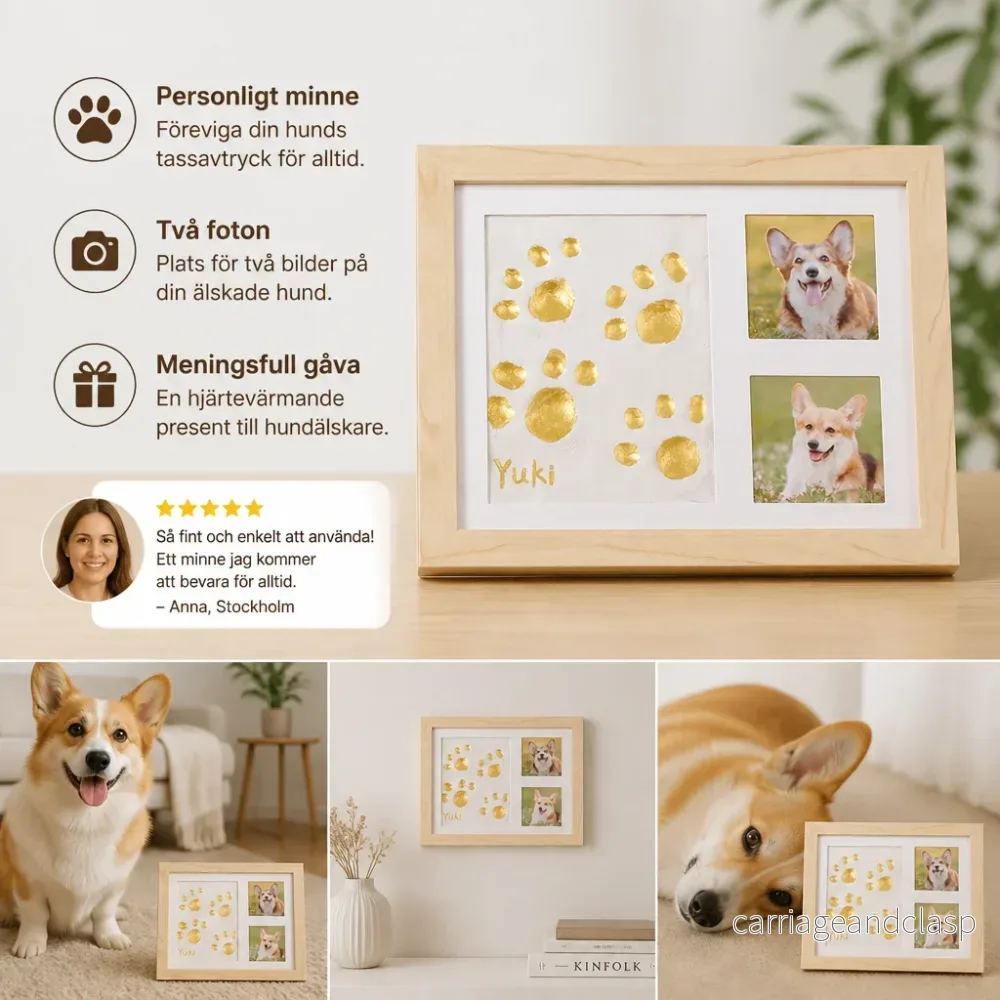 DIY Minnesram med Tassavtryck för Husdjur – Tassavtryck och Fotovisning - Bild 3