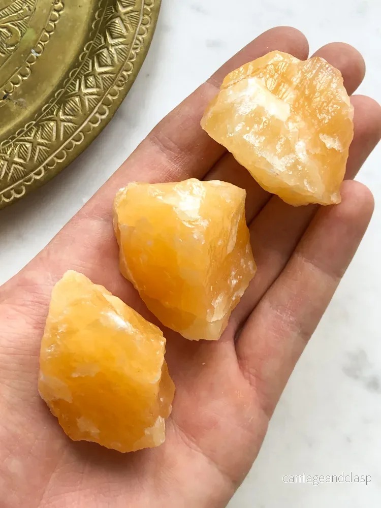 Orange Calcite Raw - Bild 2