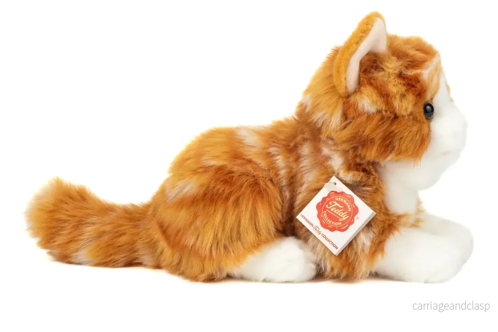 Hermann Teddy - Röd Tabby Katt Vilande Gosedjur - Bild 2