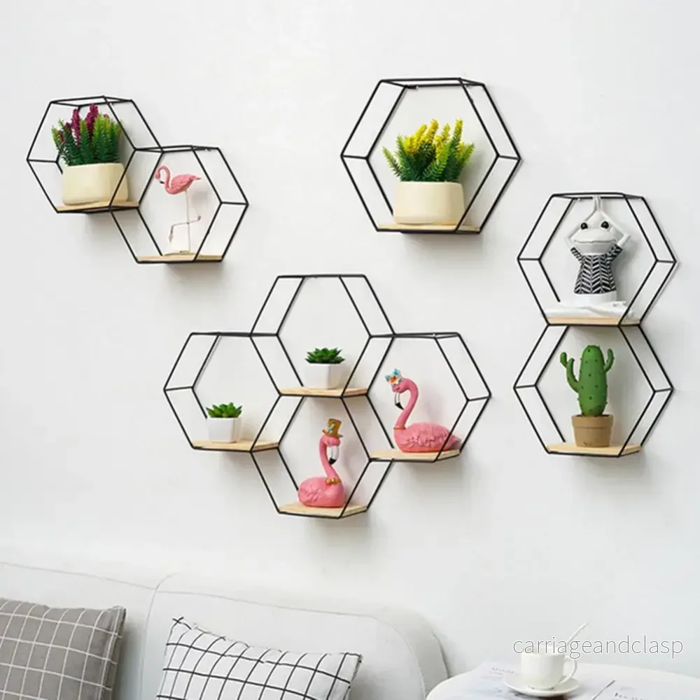 Hexagonala Flytande Väggfack | Veska - Bild 3
