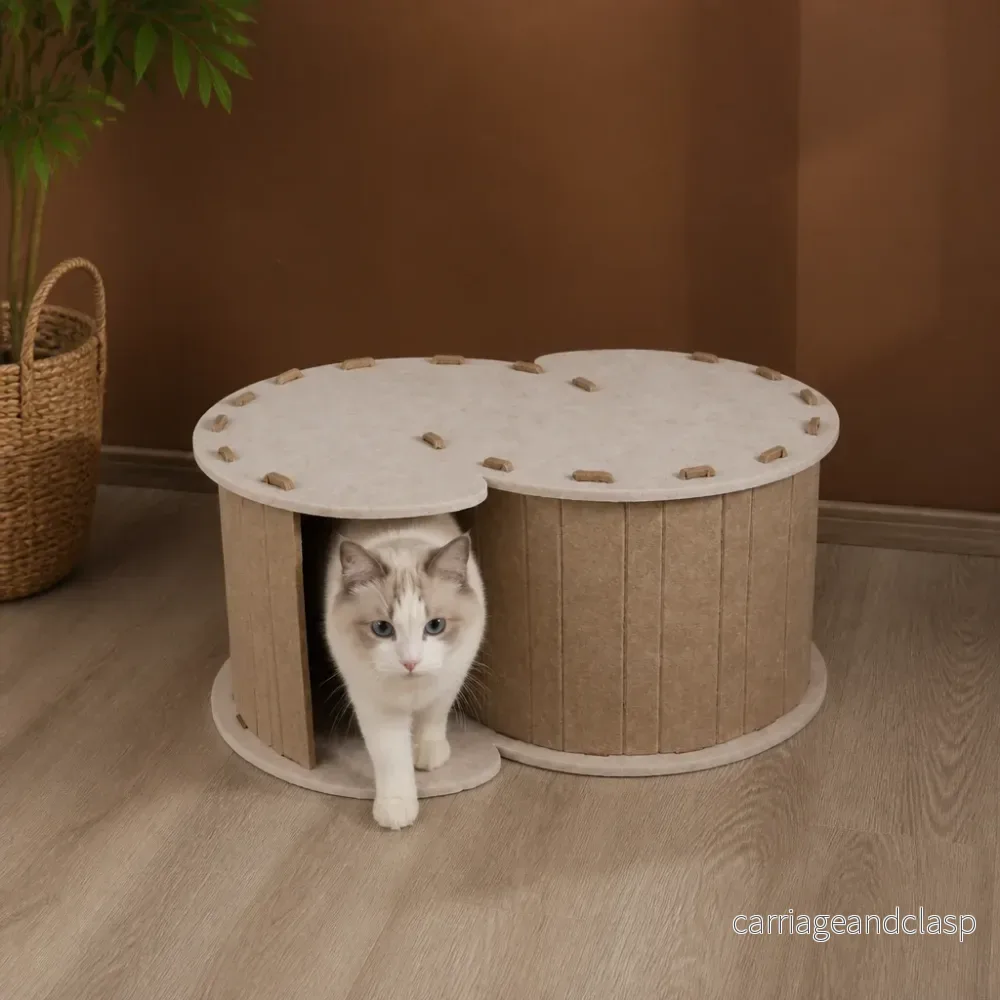 2-i-1 Interaktiv Kattbädd med Klös- och Lekgömma 2-i-1 Interaktiv Kattbädd med Klös- och Lekgömma