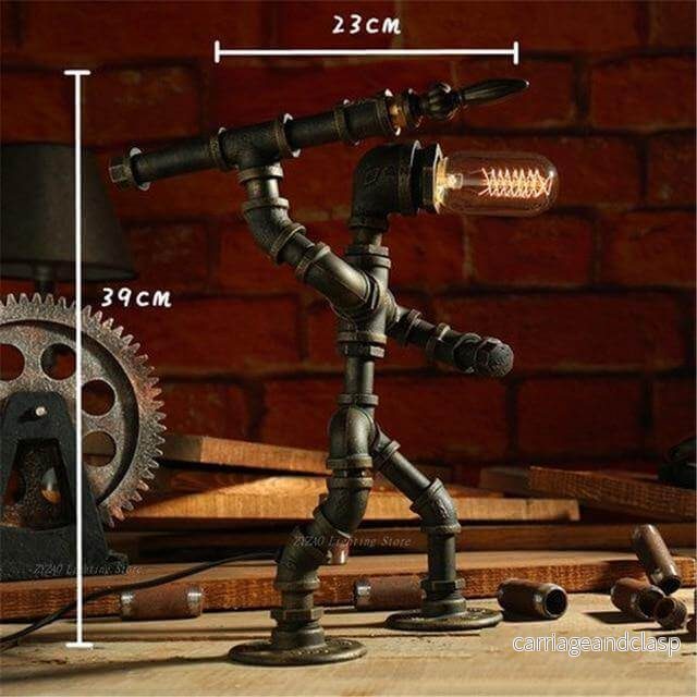 Kreativa Järn Vintage Robotlampor | Veska - Bild 2