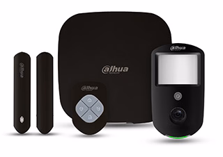 Dahua Airshield ART-ARC3800H-03-CAM-FW2(868) Trådlöst larmkit, svart, med Hub 2, Wi-Fi/LAN och PIR-kamera