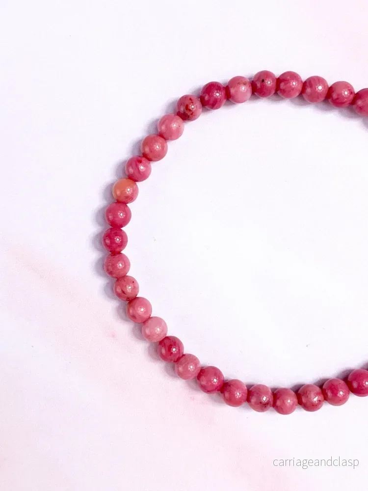 Rosa Rhodonite polerad - Bild 3