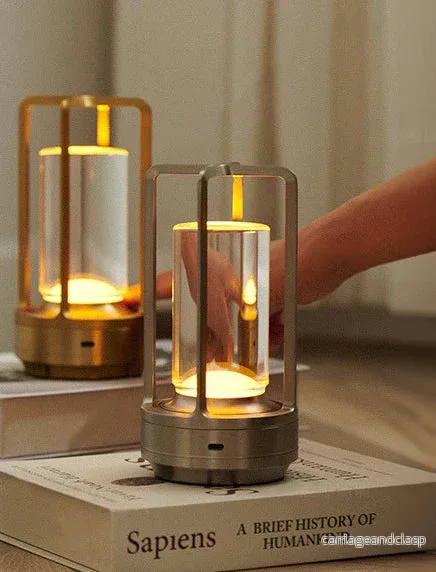 Varm LED Sladdlös Bordslampa – Batteridriven Nordisk Design - LED med Touchkontroll, Lämplig för Sovrum, Hem, Utomhus - Idealisk Nattlampa | Veska - Bild 3