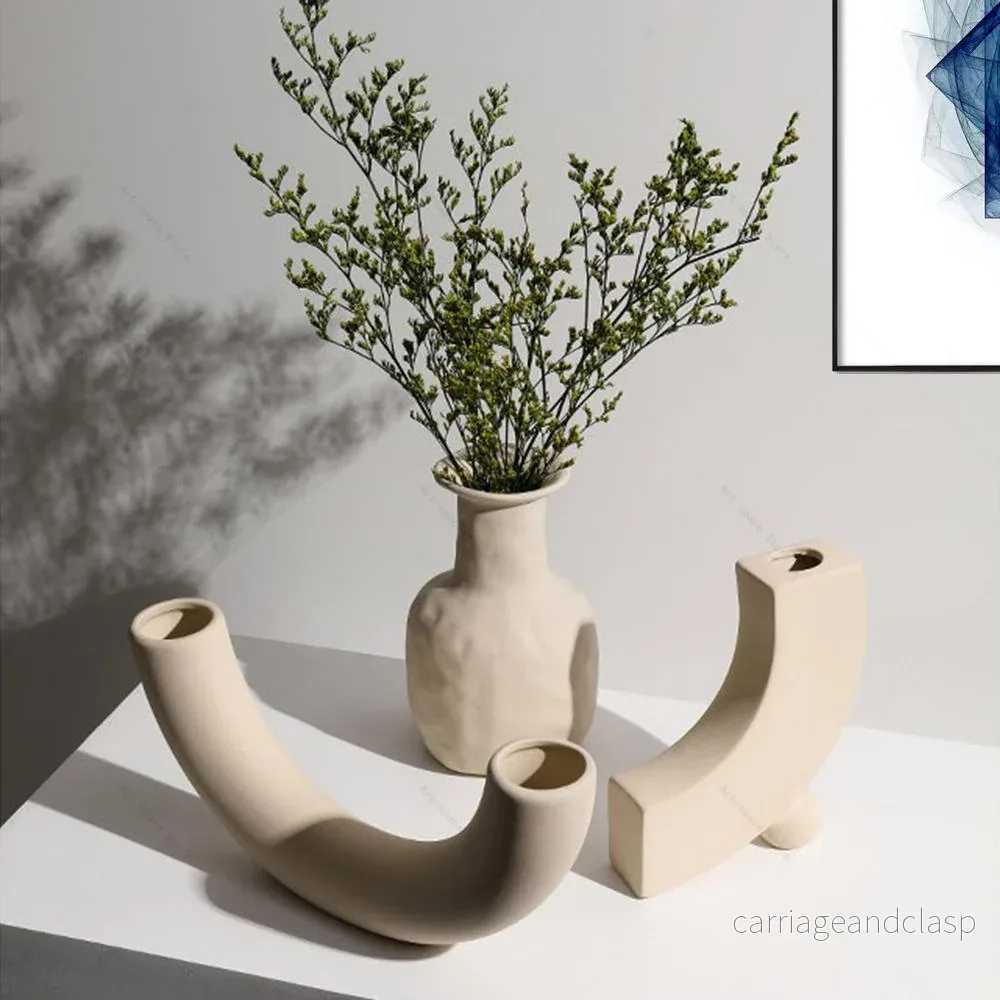 Nordic Art Elegant Blomster Keramisk Vaso | Veska - Bild 3