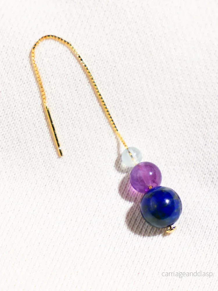 Akvamarin – Petite Heart – Guld