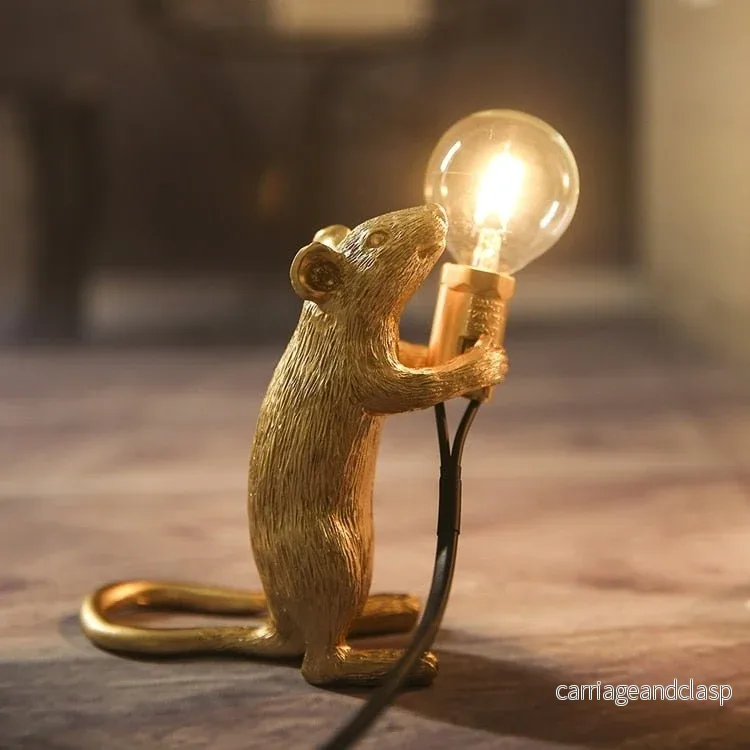 Vintage Mus LED Bordslampa | Veska - Bild 3