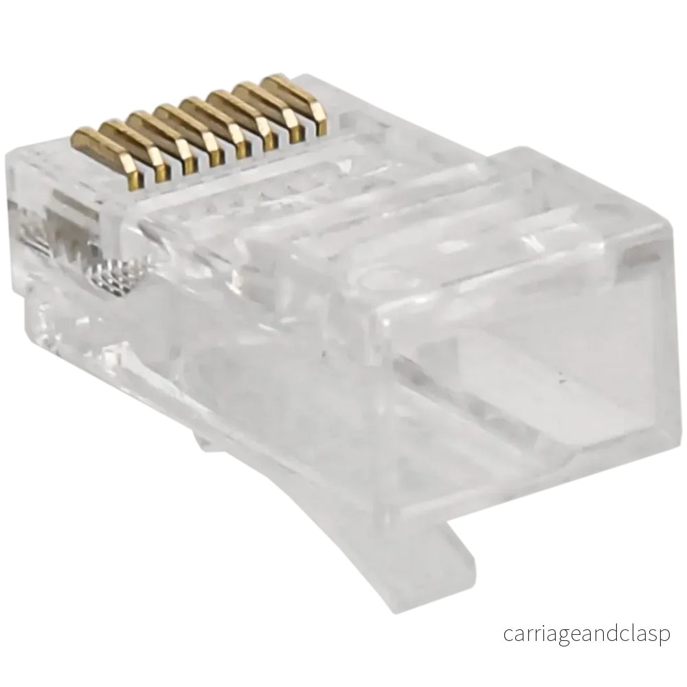 RJ45-kontakt CAT6 UTP Pass Through, solid, 10 stycken (fasta ledare) - Bild 2