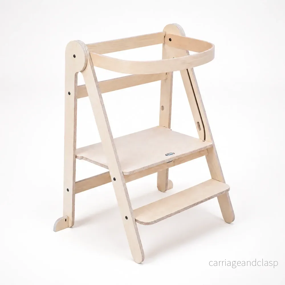 Tower Fold Twin – Flexibel, hopfällbar kökshjälp, natur