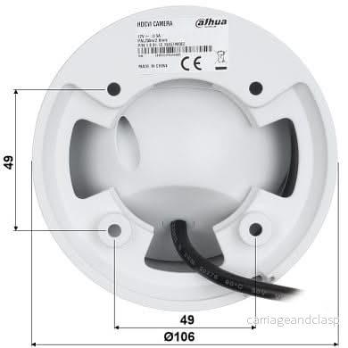 Dahua HAC-HDW2802T-A-S2, 4K Starlight HDCVI IR Eyeball-kamera, koaxial - Bild 2