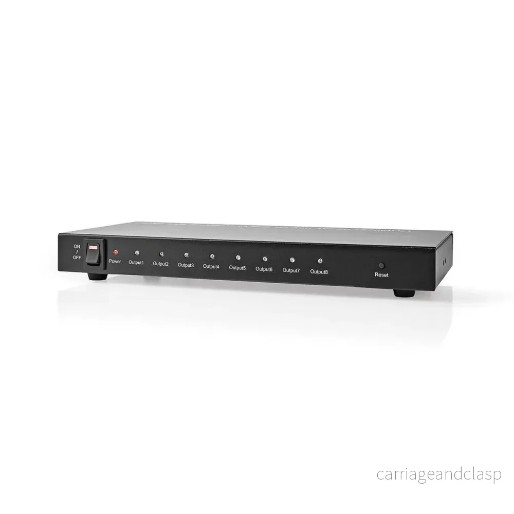 Nedis 8-portars HDMI-splitter 8x HDMI-utgång 4K@30Hz 3,4 Gbps metall antracit - Bild 2
