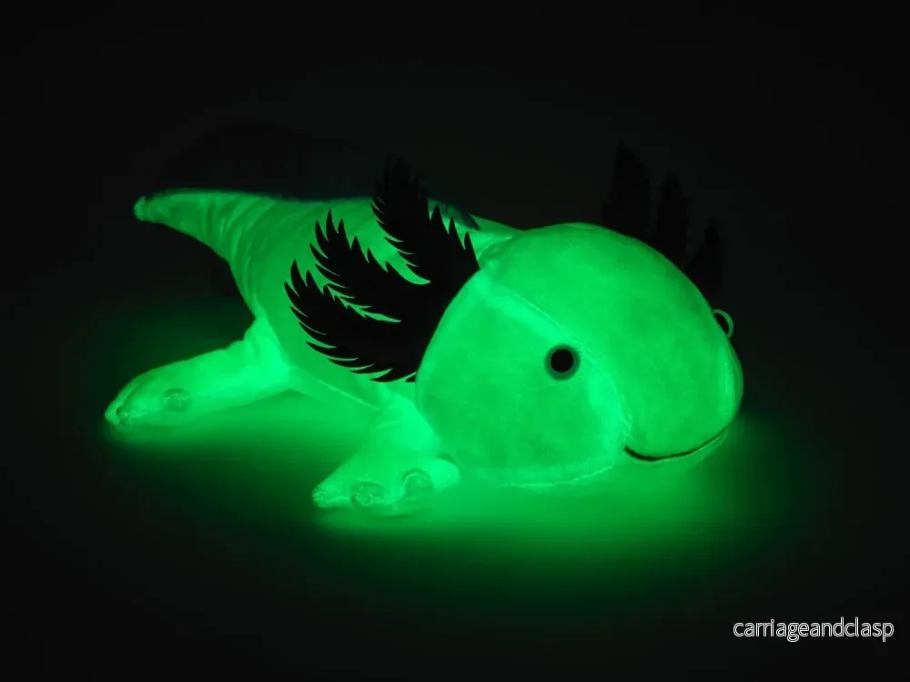 Uni Toys - Axolotl Lyser I Mörkret (ljusblå) Gosedjur - Bild 2