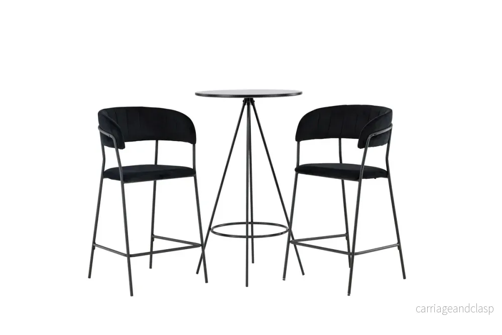 Lui & Bistro Barstolar + Barbord Svart - Bild 2