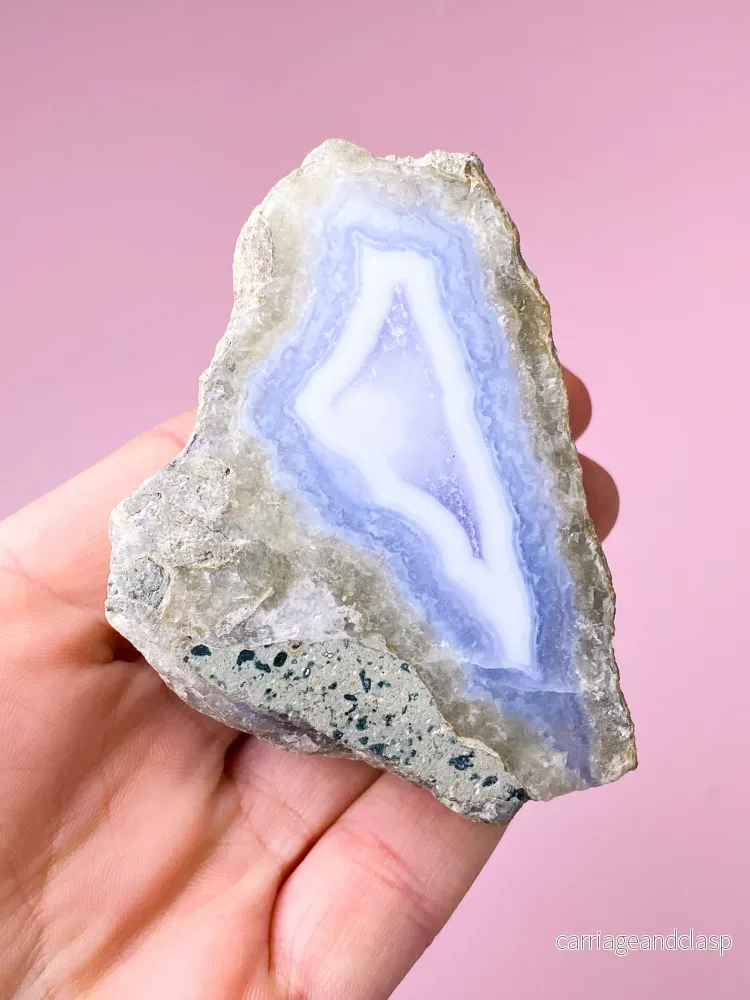 Blond agatpolerad geode (nr 2) - Bild 2