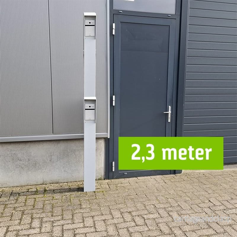 AlarmsystemExpert.co.uk Intercom-stolpe 230cm, 15x15cm Pulverlackerad med dubbla lager