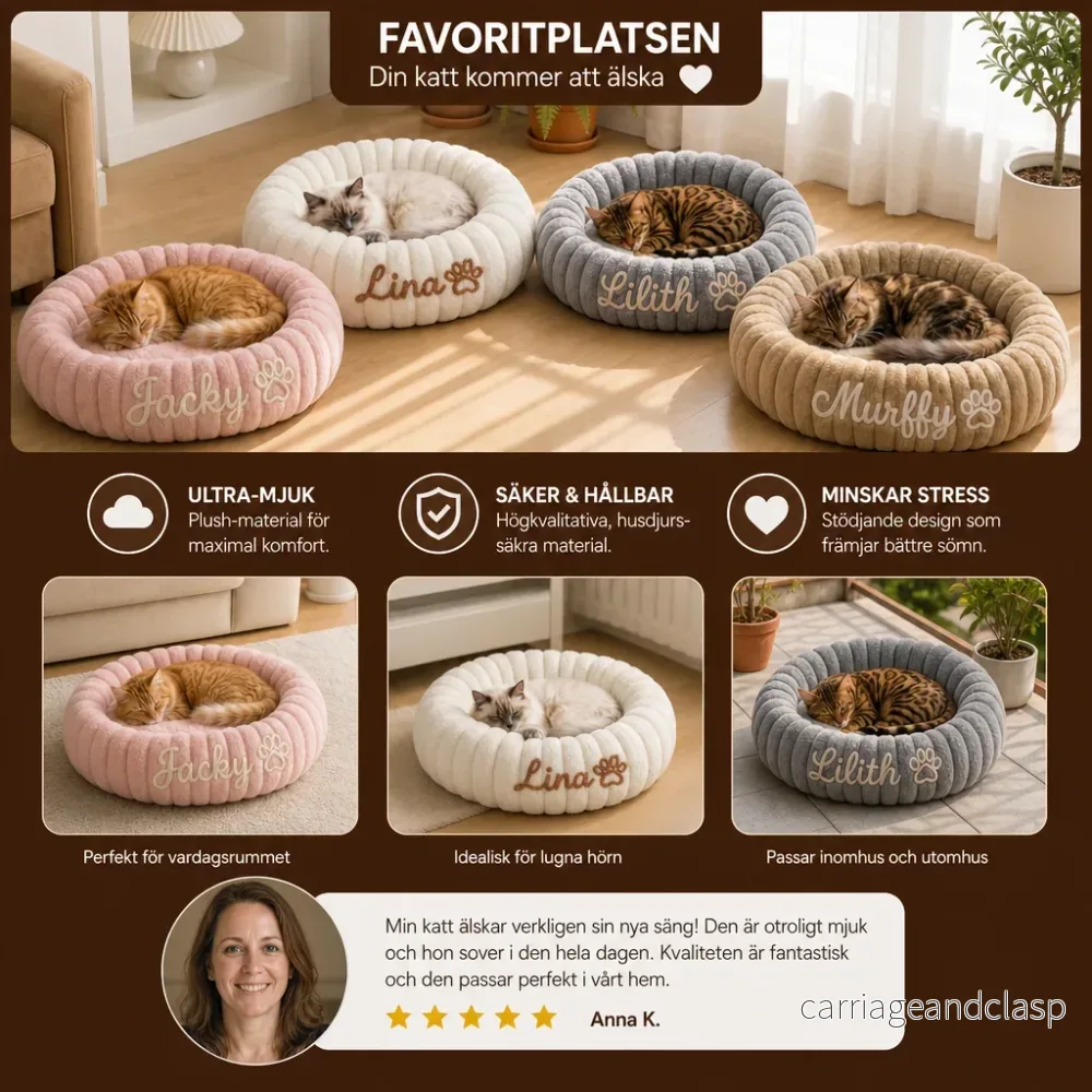 Runt, fluffigt och personligt kattbädd - Bild 3