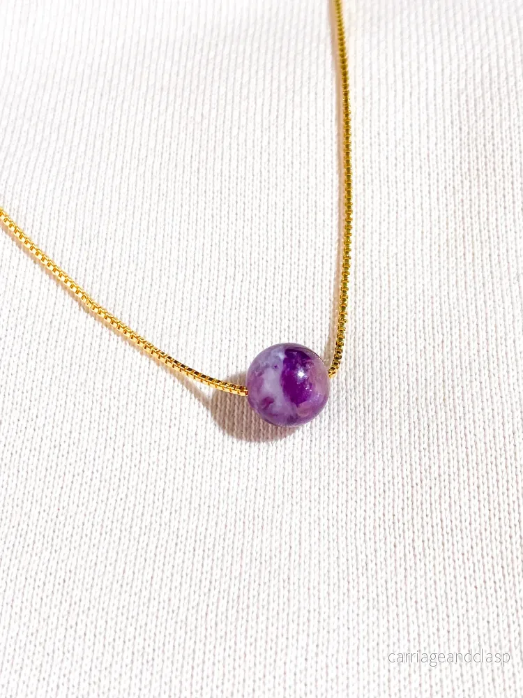 Akvamarin – Petite Heart – Guld