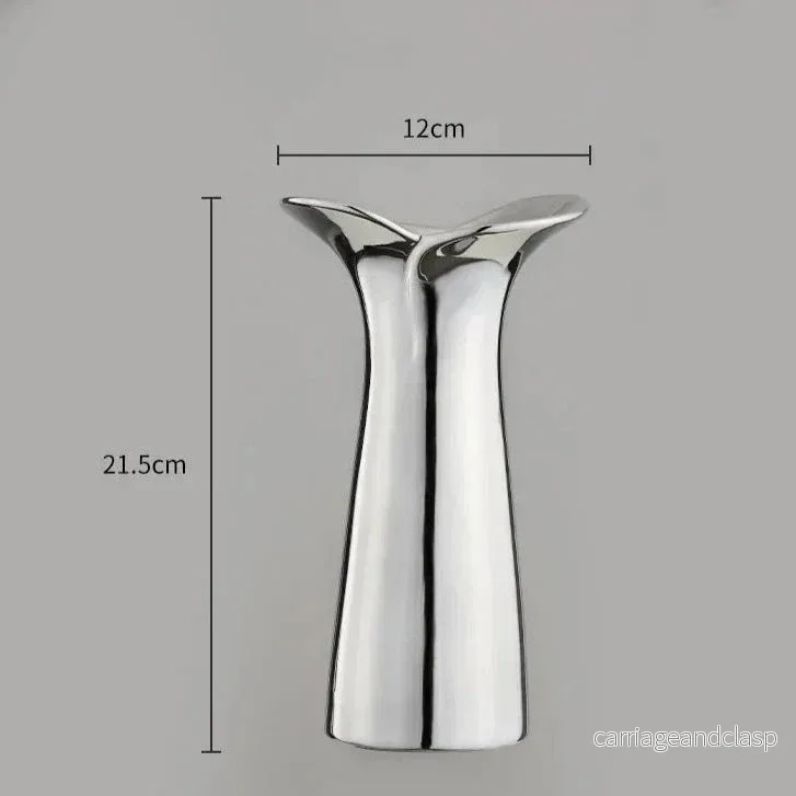 Skinande keramisk Veskaomm vas Klassisk elegans | Veska - Bild 2
