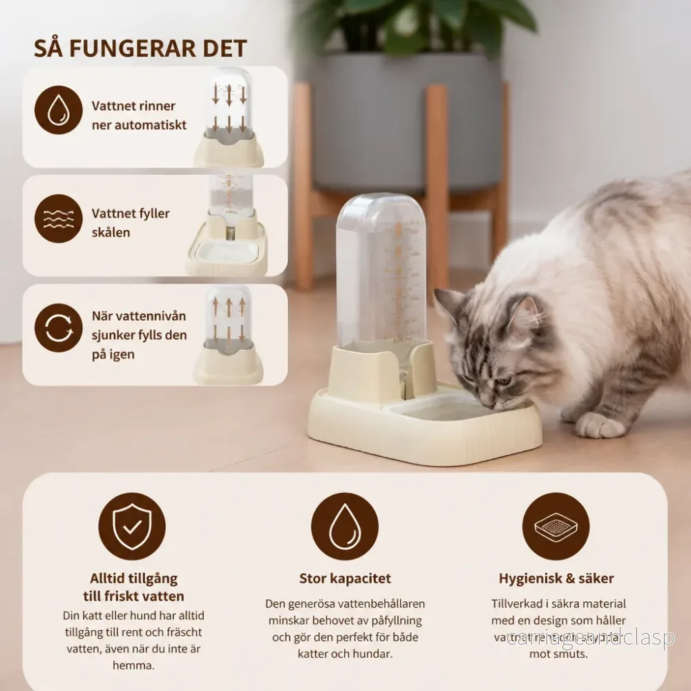 Automatisk Vattendispenser för Husdjur med Stor Kapacitet - Bild 2