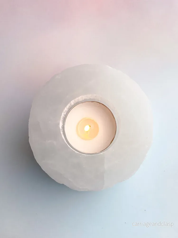 SELENITE FIREFACE HOLDER - Bild 3