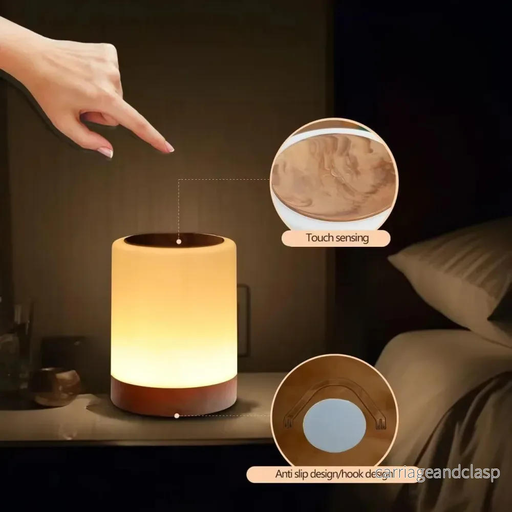 Färgändrande touch bordslampa med fjärrkontroll för sovrum eller vardagsrum | Veska - Bild 2