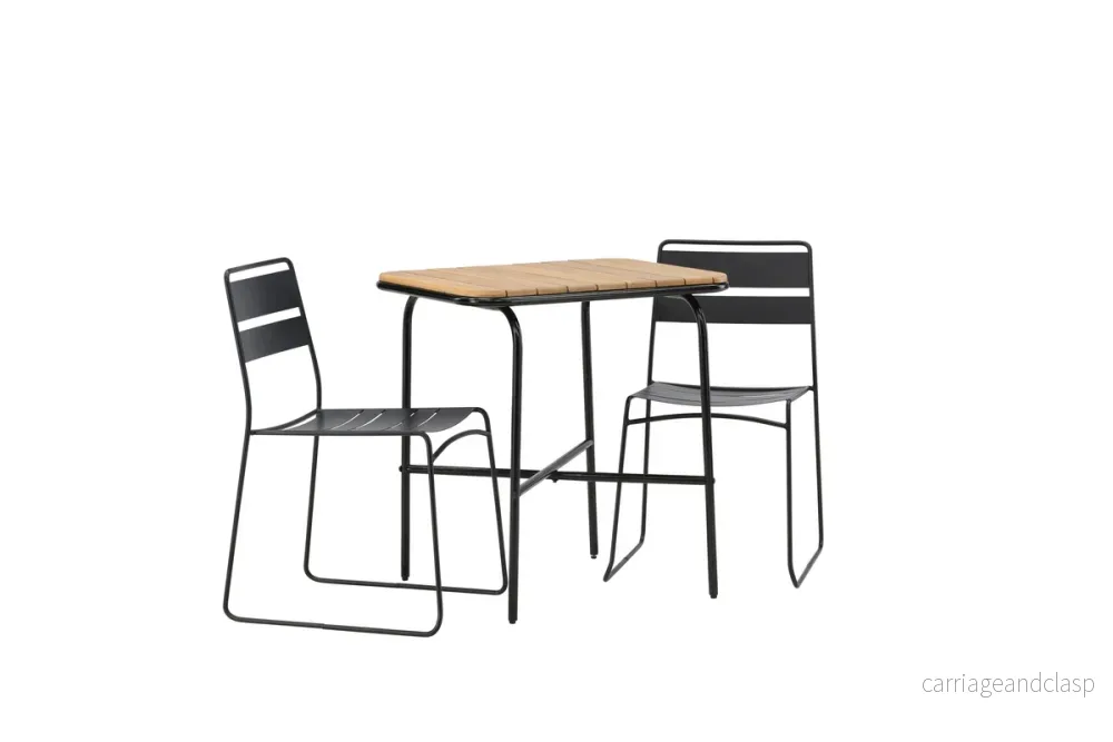 Lina & Holmbeck Matstolar Svart + Cafebord Natur - Bild 3