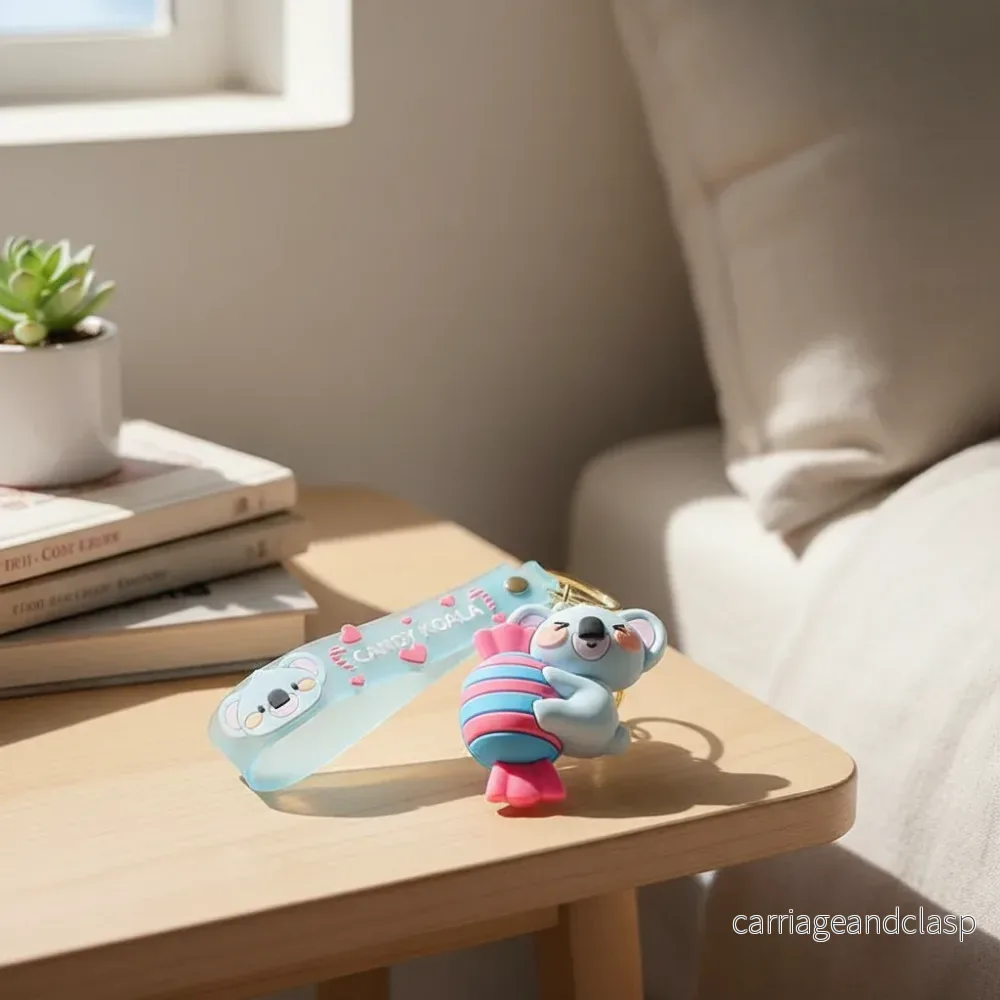 Nyckelring Blå Koala med karamell - Kawaii Accessoar för Väskor & Nycklar - Bild 2