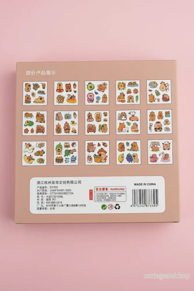 100-pack Capybara Kawaii Stickers - Bild 2