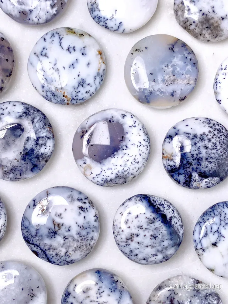 Dendrit Opal Mini Disc (Plat Polerad Pocket Stone) - Bild 2
