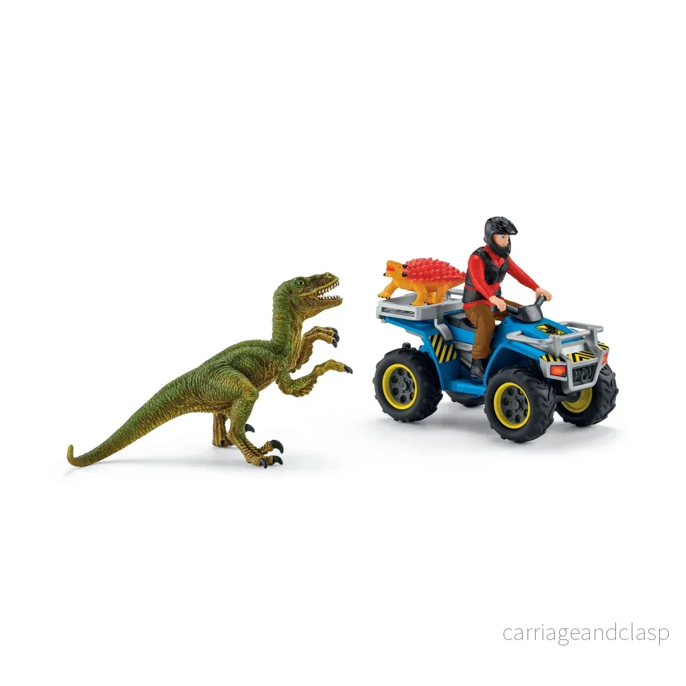 Schleich - Flykt på fyrhjuling från Velociraptor - Bild 3