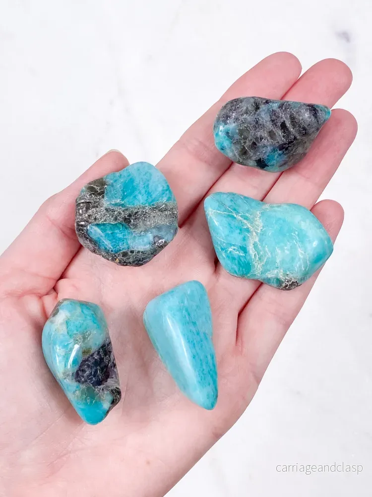 Amazonite Amulet Pocket Stone - Bild 3