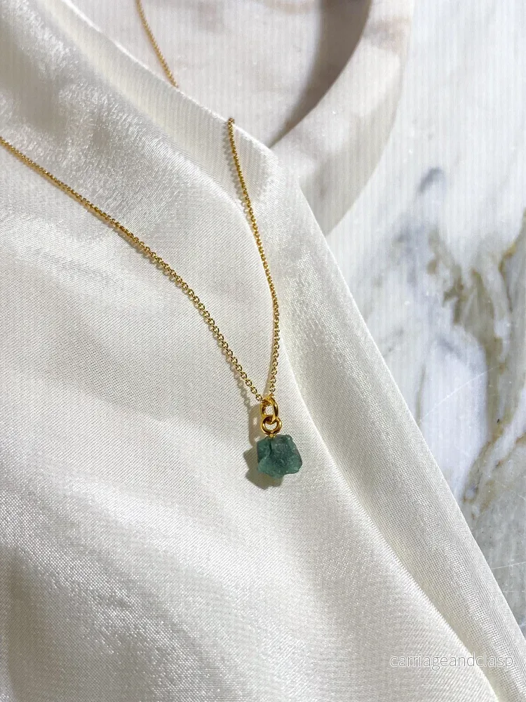 Amazonit Facet Necklace (18K guldpläterad) - Bild 3