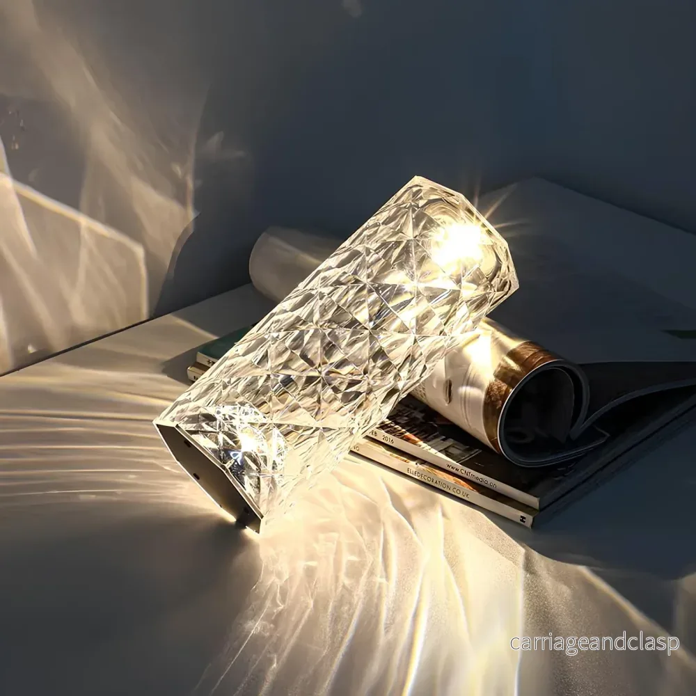 Kristallbordslampa med touchkontroll - Aurora | Veska - Bild 3