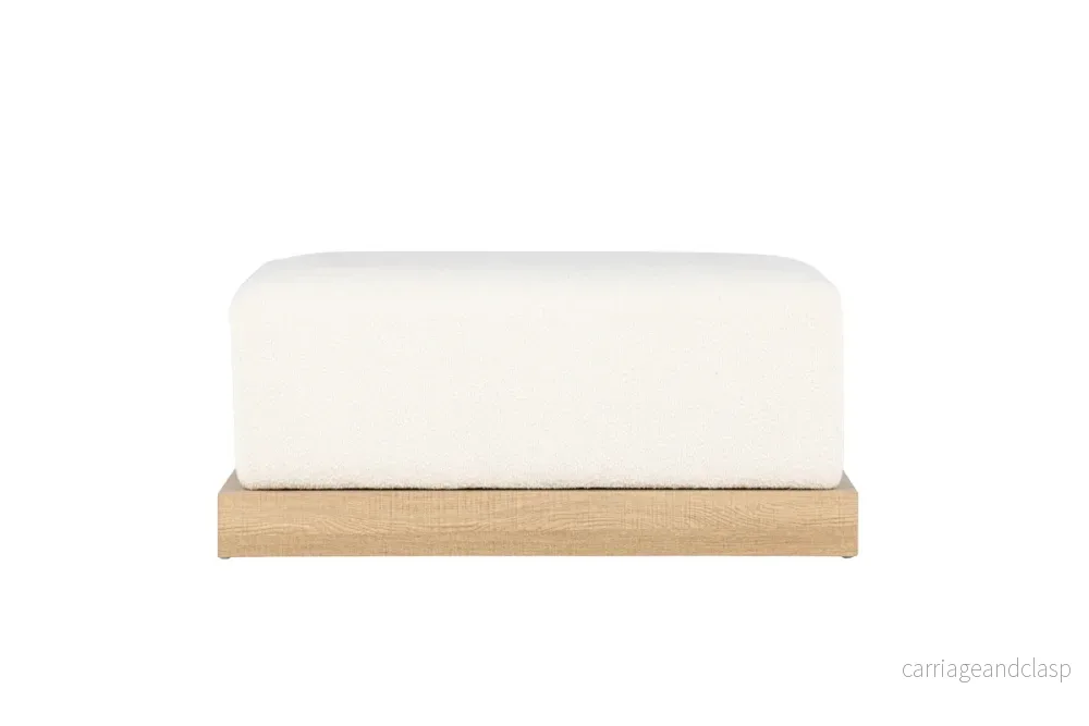 Ivy Ottoman Sittpuff Vit - Bild 2