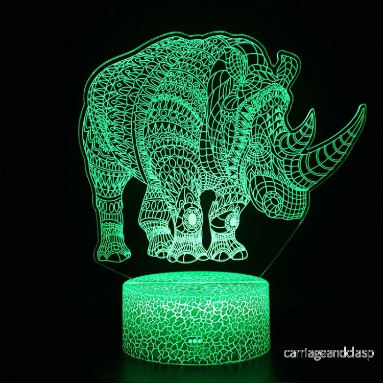 3D Lampa Noshörning Majestätisk | Veska