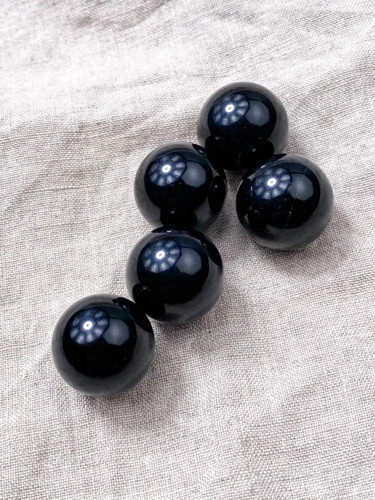 Obsidianboll - 2 cm